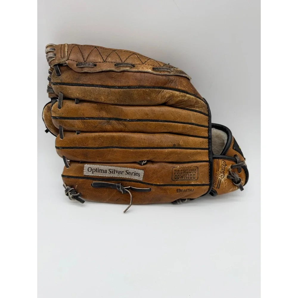 Vintage Wilson Optima Silver Series Softball Glove Brown Leather LHT 12 In A9835